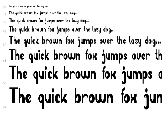 Funky Claw font waterfall